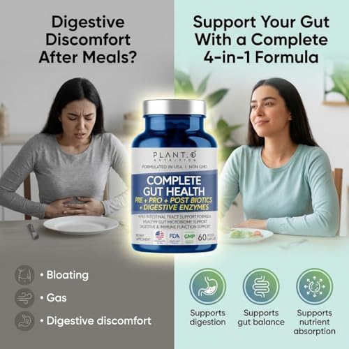 Suplemento de Salud Digestiva 4 en 1 – Prebióticos, Probióticos, Postbióticos y Enzimas Digestivas para Hombres y Mujeres – Probiotico DE111 para - imagen 4
