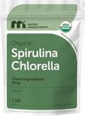 Tabletas Mini de Spirulina y Chlorella Orgánicas Micro Ingredients, 2,500 Tabletas (Suministro de 8 Meses) | Mezcla 50/50 de Algas | Sin Rellenos, No - imagen 1
