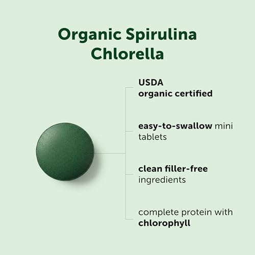 Tabletas Mini de Spirulina y Chlorella Orgánicas Micro Ingredients, 2,500 Tabletas (Suministro de 8 Meses) | Mezcla 50/50 de Algas | Sin Rellenos, No - imagen 3