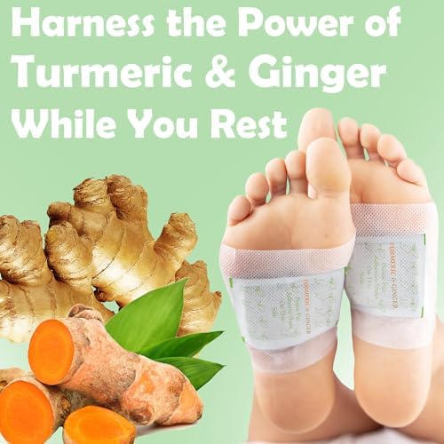 100 Parches de Jengibre y Cúrcuma para los Pies | Parches Orgánicos Premium para Mejorar el Sueño y Aliviar el Estrés - imagen 3
