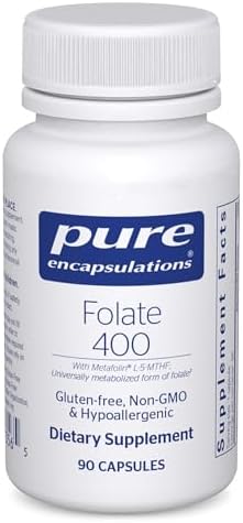 Suplemento de Folato 400 Pure Encapsulations | Metafolin L-5-MTHF para Salud Cardiovascular, Celular y Neural* | 90 Cápsulas - imagen 1