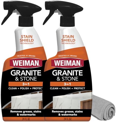 Limpiador Weiman para Granito y Piedra 3 en 1, Elimina Grasa, Manchas y Marcas de Agua, Fórmula Sin Rayas con Tecnología de Protección de Manchas, - imagen 1