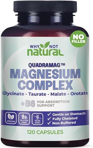Suplemento Complejo de Magnesio 4 en 1 - Mezcla de Glicinato, Taurato, Malato y Orotato - 300 mg por Porción, 120 Cápsulas - imagen 1