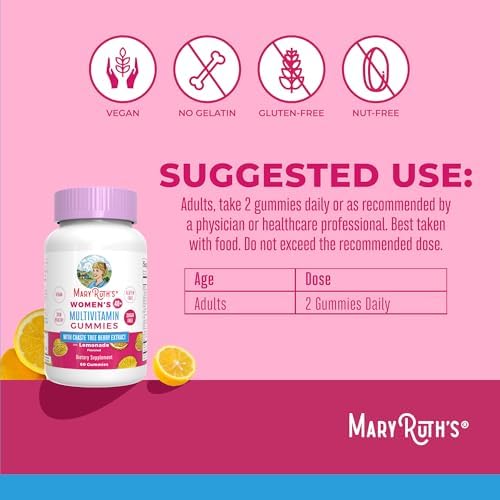 Multivitamínico para Mujeres 40+ MaryRuth's | Sin Azúcar | Vitaminas Veganas | Apoyo Inmunológico | Gummy para Cabello, Piel y Uñas | 60 Unidades - imagen 3