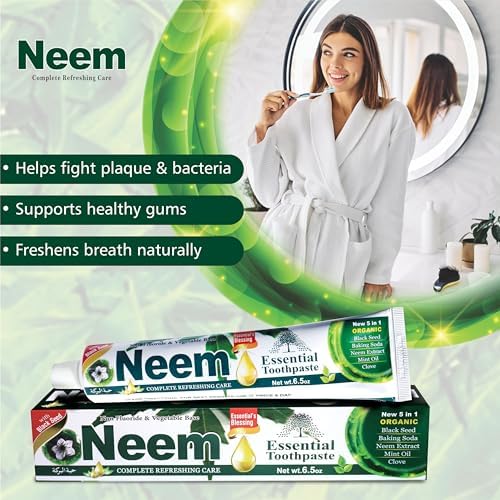 Pasta Dental NEEM ESSENTIAL Nueva Fórmula 5 en 1 Paquete de 6 unidades - imagen 5