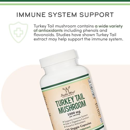 Suplemento de Hongo Cola de Pavo (120 Cápsulas - Suministro para 2 Meses) (Coriolus Versicolor) Apoyo Integral al Sistema Inmunológico, No GMO, Sin - imagen 5