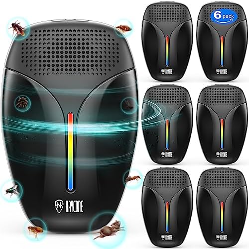 Repelente Ultrasónico Mejorado para Insectos y Roedores, 3 Modos, Paquete de 6, Ideal para Cucarachas, Ratones, Mosquitos y Más - imagen 2