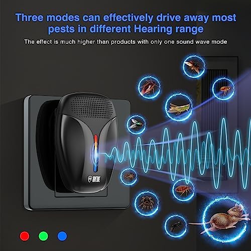 Repelente Ultrasónico Mejorado para Insectos y Roedores, 3 Modos, Paquete de 6, Ideal para Cucarachas, Ratones, Mosquitos y Más - imagen 6
