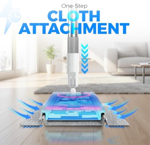 Kit de Barrido y Trapeado CleanMattix - FlexiClamp, Compatible con Paños Swiffer, Herramienta Duradera para Pisos de Madera, Cerámica, Mármol y - imagen 3