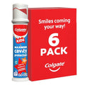 Pasta de Dientes Colgate para Niños con Flúor, Protección contra Caries, 6 Años+, Aprobada por ADA, Sabor Fruta Burbujeante, 4.4 Oz, Paquete de 6 - imagen 1