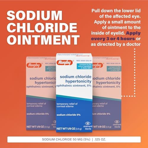 Ungüento Oftálmico de Cloruro de Sodio Rugby 5% - 50 mg para Alivio Temporal de Edema Corneal - Con Lanolina y Aceite Mineral - Sin Alcohol - 0.125 - imagen 4
