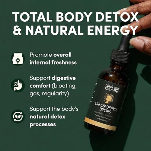 Gotas de Clorofila Líquida Black Girl Vitamins – Hoja de Morera + Clorofilina con Menta, Concentrado Líquido Vegano, Apoya la Digestión y Piel - imagen 3