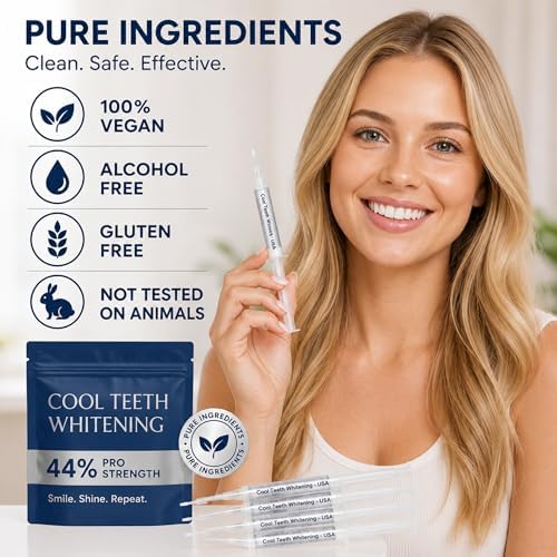 Gel Blanqueador Dental para Moldes – Fuerza Pro 44% Peróxido de Carbamida, 5 Jeringas (50 Usos) + 2 Moldes, Blanqueador Seguro para Esmalte, Elimina - imagen 2