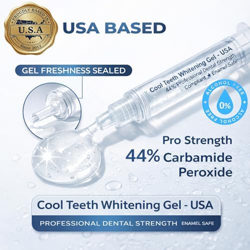 Gel Blanqueador Dental para Moldes – Fuerza Pro 44% Peróxido de Carbamida, 5 Jeringas (50 Usos) + 2 Moldes, Blanqueador Seguro para Esmalte, Elimina - imagen 3