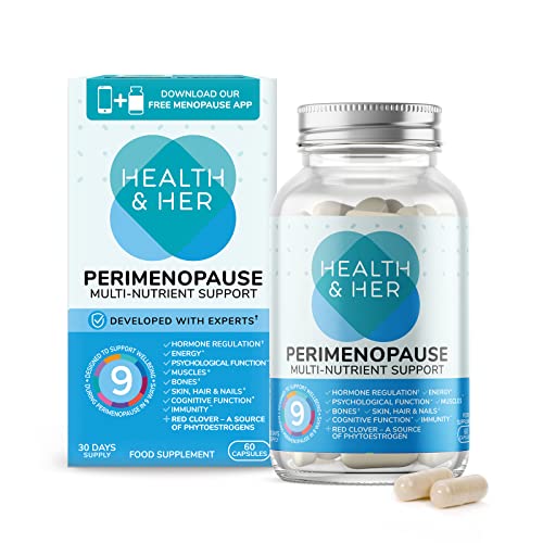 Suplemento para Perimenopausia Health & Her para Mujeres – El Suplemento No. 1 en el Reino Unido - Apoyo Nutricional Multinutriente, Vegano, Sin - imagen 4