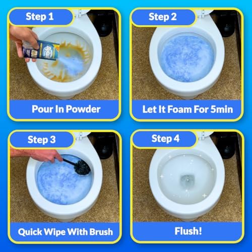 Limpiador de Inodoro Splash Foam - Polvo Limpiador Autactivado para la Limpieza de Tazas de Baño - imagen 2