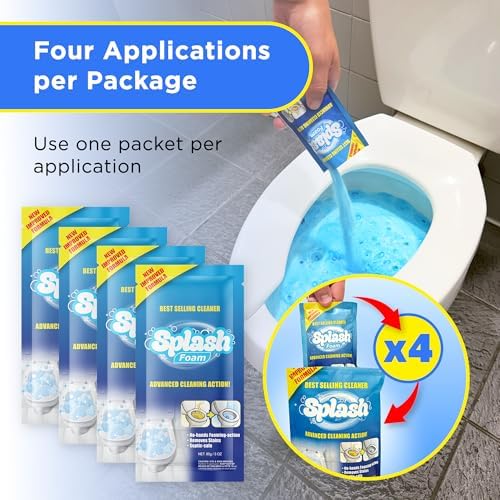 Limpiador de Inodoro Splash Foam - Polvo Limpiador Autactivado para la Limpieza de Tazas de Baño - imagen 4