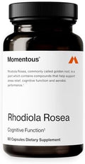 Suplemento de Rhodiola Rosea Momentous - Adaptógeno para Cognición, Fatiga y Estrés - Extracto de Raíz de Rhodiola - Certificado NSF - Libre de GMO y - imagen 1