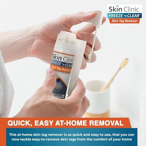 Skin Clinic Freeze 'n Clear Eliminador de Etiquetas de Piel - Kit Criogénico con 8 Aplicadores de Punta Precisa + Pinzas - Solución Aprobada por la - imagen 4