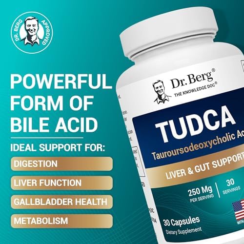 Suplemento TUDCA de Dr. Berg (Ácido Tauroursodeoxicólico) - Fórmula Potente para la Salud del Hígado, Flujo Biliar, Soporte de Vesícula Biliar y - imagen 2