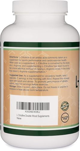 Cápsulas de L Citrulina - Pureza 99% Probada - 1,200mg por Porción (Aumentador de Óxido Nítrico) para Recuperación Muscular y Volumen, 210 Contenidos - imagen 6