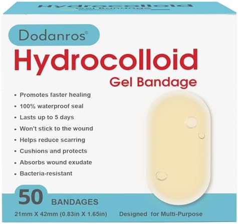 Vendajes de Gel Hidrocoloide Avanzados Dodanros para Curación Rápida, 0.83 x 1.65 in, 50 Piezas, Adhesivos para Cuidado de Heridas - imagen 1