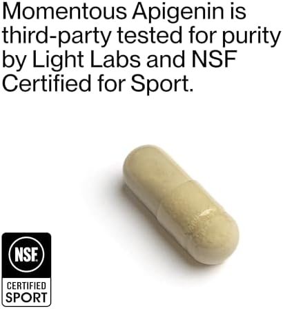 Suplemento de Apigenina Momentous - 50 mg por Cápsula - Certificado NSF para Deporte - 60 Cápsulas - imagen 6