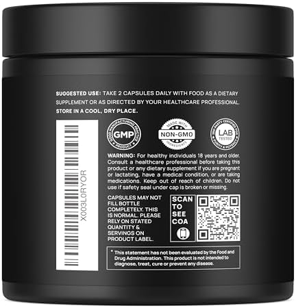 Cápsulas de Suplemento de Melena de León 16x con Ashwagandha y Rhodiola - Extracto de Hongo Melena de León 16:1, 50% Polisacáridos para Memoria y - imagen 8