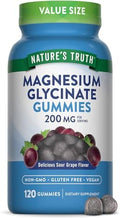 Gomitas de Magnesio Glicinato para Adultos Nature's Truth | 200mg | 120 Unidades | Sabor Uva | Veganas, Sin OGM y Sin Gluten - imagen 1
