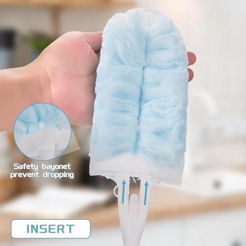 Recargas de 40 Piezas para Plumero Swiffer, Recargas de Microfibra Desechables de 360° para Muebles, Persianas, Ventiladores y Paredes (40 Recargas y - imagen 5