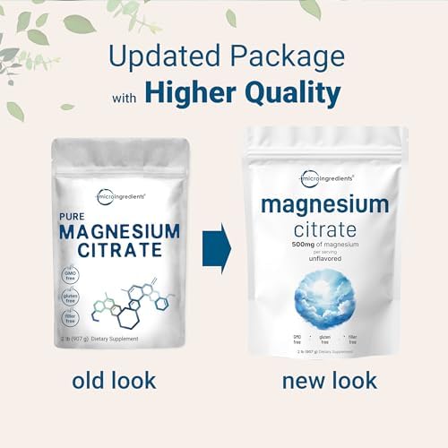 Polvo de Citrato de Magnesio, 2lbs | Suplemento de Magnesio Sin Sabor | Relajación y Utilización de Nutrientes | Fórmula de Fácil Absorción | No - imagen 3
