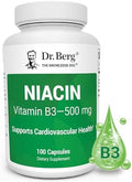 Niacina Potente Dr. Berg 500 mg – Solo 125 mg por Cápsula para Aumentar la Tolerancia – Incrementa Gradualmente a 500 mg al Día – Vitamina B3 para - imagen 1