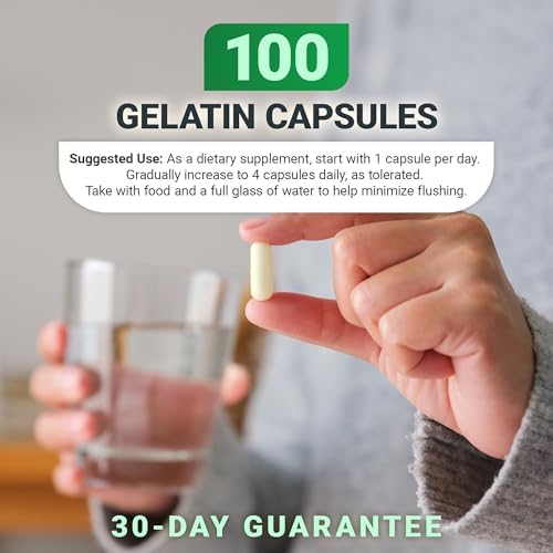 Niacina Potente Dr. Berg 500 mg – Solo 125 mg por Cápsula para Aumentar la Tolerancia – Incrementa Gradualmente a 500 mg al Día – Vitamina B3 para - imagen 8