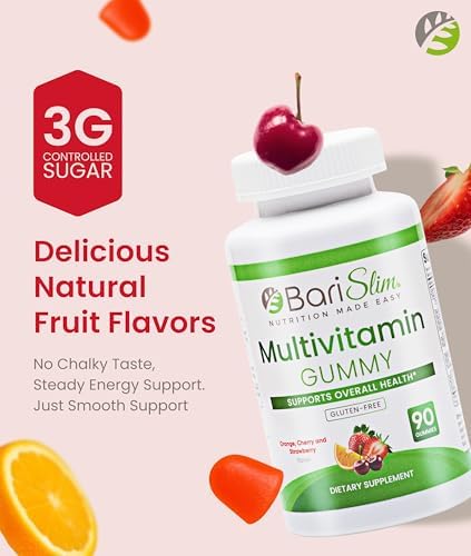 Gomitas Multivitamínicas BariSlim para Pacientes Postcirugía Bariátrica - Fáciles de Digerir y Sabores Frutales Deliciosos | 90 Chews - imagen 4