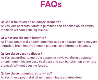 Gomitas Vitaminas Postnatales Pink Stork - Multivitamínico para Recuperación y Lactancia - Ácido Fólico, B6 y Vitamina C - 60 Gomitas - imagen 8