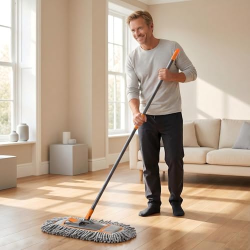 Mopa de Microfibra CLEANHOME para Limpiar Pisos de Madera, Duster Húmedo y Seco, Herramienta de Limpieza para Cocina y Baño - imagen 2
