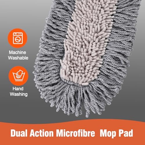 Mopa de Microfibra CLEANHOME para Limpiar Pisos de Madera, Duster Húmedo y Seco, Herramienta de Limpieza para Cocina y Baño - imagen 3