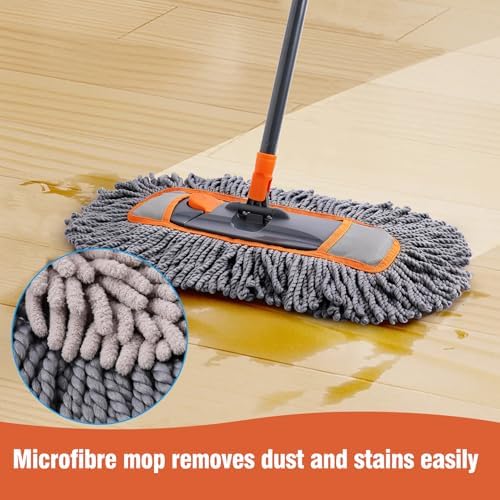 Mopa de Microfibra CLEANHOME para Limpiar Pisos de Madera, Duster Húmedo y Seco, Herramienta de Limpieza para Cocina y Baño - imagen 4