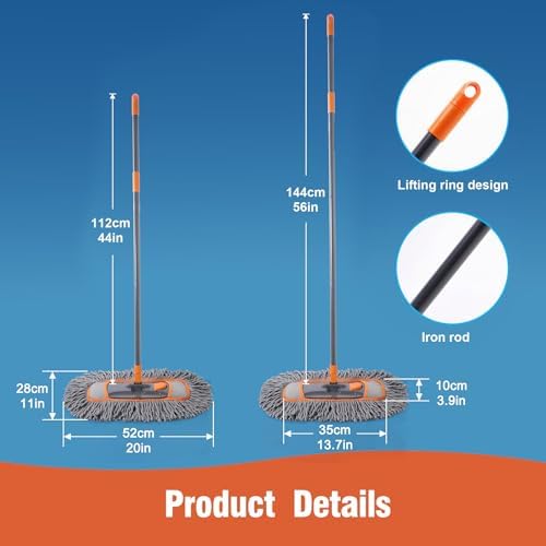 Mopa de Microfibra CLEANHOME para Limpiar Pisos de Madera, Duster Húmedo y Seco, Herramienta de Limpieza para Cocina y Baño - imagen 5