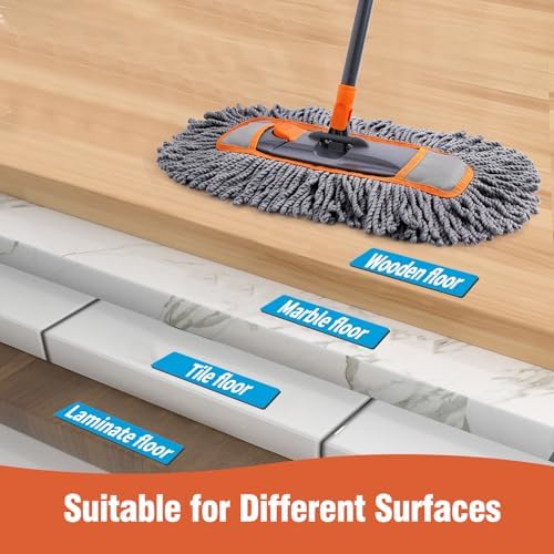 Mopa de Microfibra CLEANHOME para Limpiar Pisos de Madera, Duster Húmedo y Seco, Herramienta de Limpieza para Cocina y Baño - imagen 7
