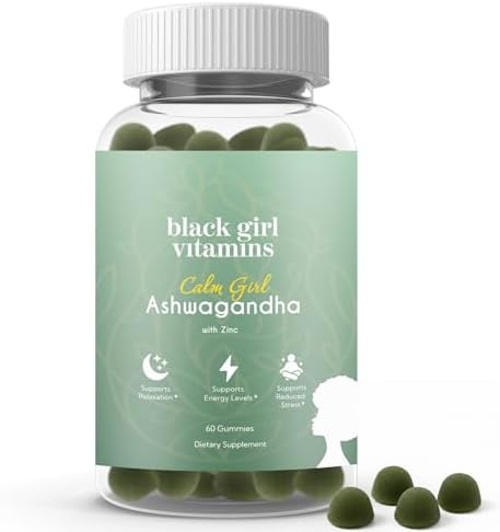 Gomitas Calm Girl de Black Girl Vitamins con Ashwagandha y Zinc, apoyo para el estrés, promueve la relajación, claridad mental, sueño y salud - imagen 1