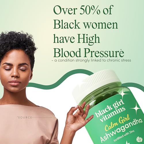 Gomitas Calm Girl de Black Girl Vitamins con Ashwagandha y Zinc, apoyo para el estrés, promueve la relajación, claridad mental, sueño y salud - imagen 4