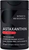 Suplemento Vegano de Astaxantina Triple Fuerza de Sports Research - Softgels a Base de Algas para Antioxidantes, Salud de Piel y Ojos - 12mg, 60 - imagen 1
