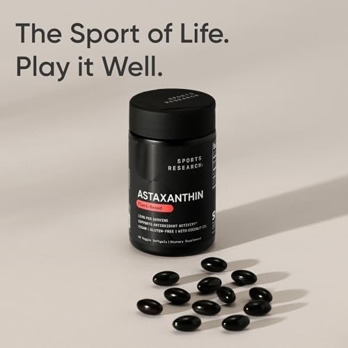 Suplemento Vegano de Astaxantina Triple Fuerza de Sports Research - Softgels a Base de Algas para Antioxidantes, Salud de Piel y Ojos - 12mg, 60 - imagen 6
