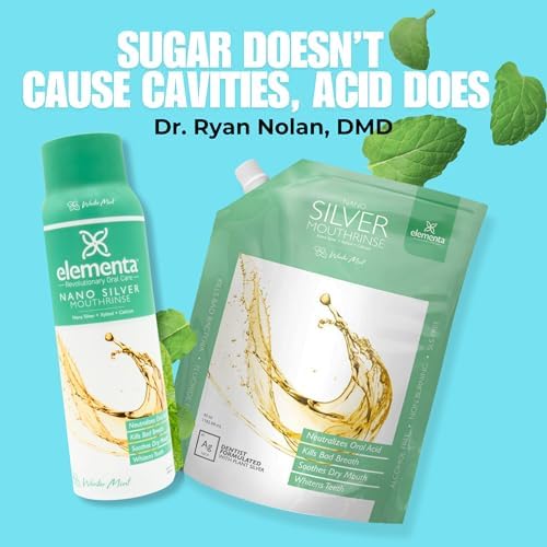 Enjuague Bucal Elementa Silver para Adultos 20 fl oz - Sabor Menta Invernal - imagen 3