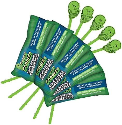Removedor de Tapones y Limpiador de Drenajes Green Gobbler en Polvo (5 Paquetes y 5 Herramientas) - imagen 1