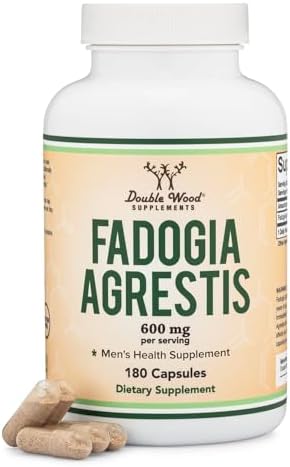 Fadogia Agrestis 600mg por Porción (180 Cápsulas) Extracto Potente para Mejorar el Rendimiento Deportivo (Probado por Terceros, No GMO, Vegano, Sin - imagen 1