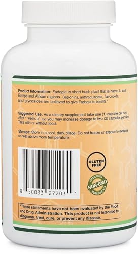 Fadogia Agrestis 600mg por Porción (180 Cápsulas) Extracto Potente para Mejorar el Rendimiento Deportivo (Probado por Terceros, No GMO, Vegano, Sin - imagen 6