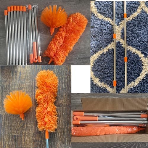 Kit de Limpiador de Telarañas de 20 Pies con Extensión de 2-14 Pies, Plumero de Microfibra Lavable para Ventiladores de Techo y Muebles - imagen 7