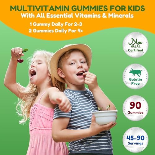 Gomitas Multivitamínicas Halal para Niños SHIFAA NUTRITION, Suministro de 45-90 Días, con Vitaminas Esenciales C, D, Zinc, A, E, B6, B12 y Biotina - imagen 3